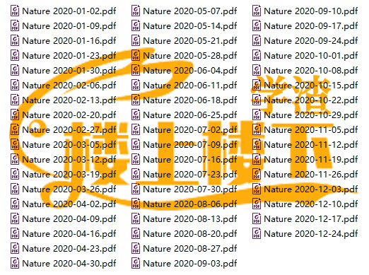 SCI期刊《Nature》自然期刊2020年合订本合集周刊高清无水印PDF 原版外刊